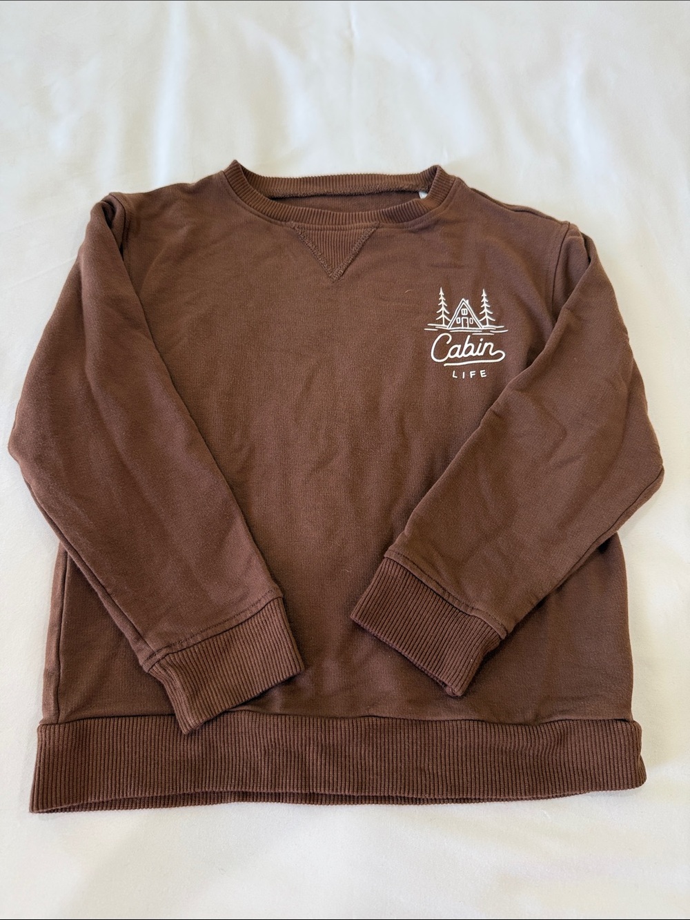 Brave Little Ones Brown Bamboo Crewneck Sweatshirt